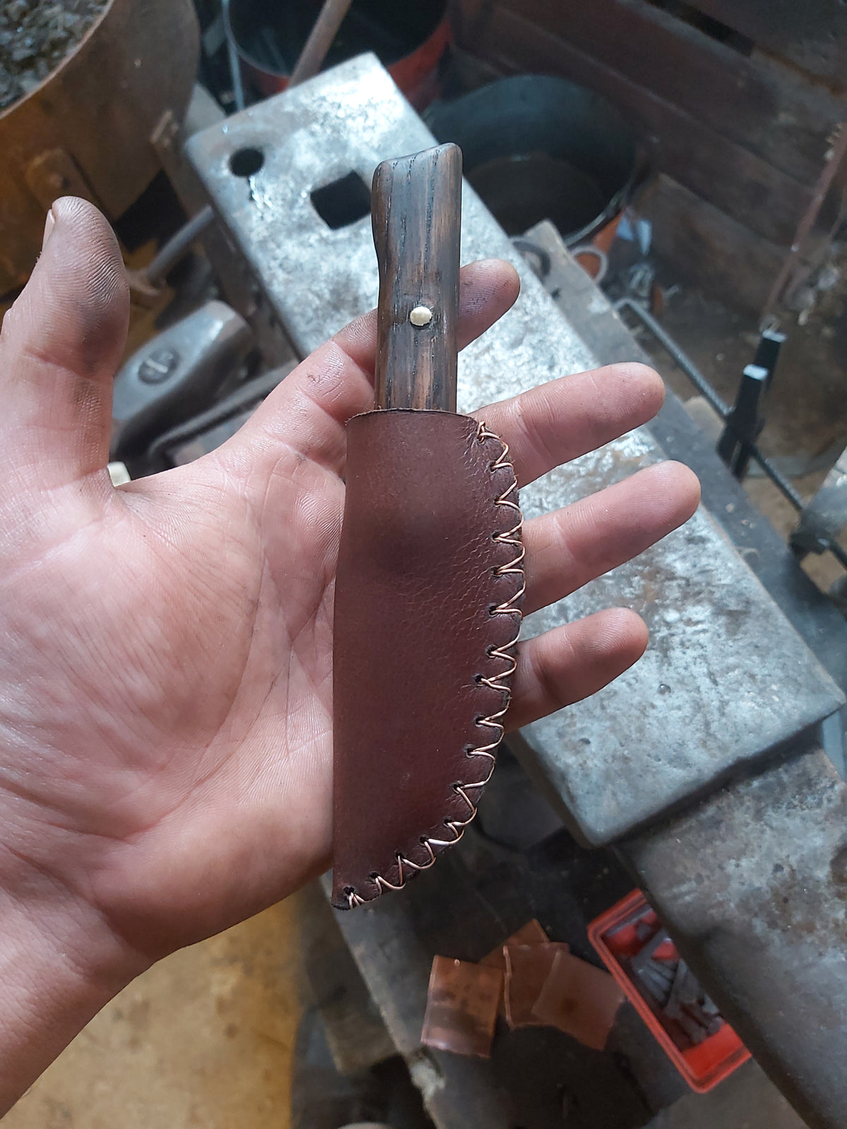 Small Hand-Forged Wooden Handle Knife