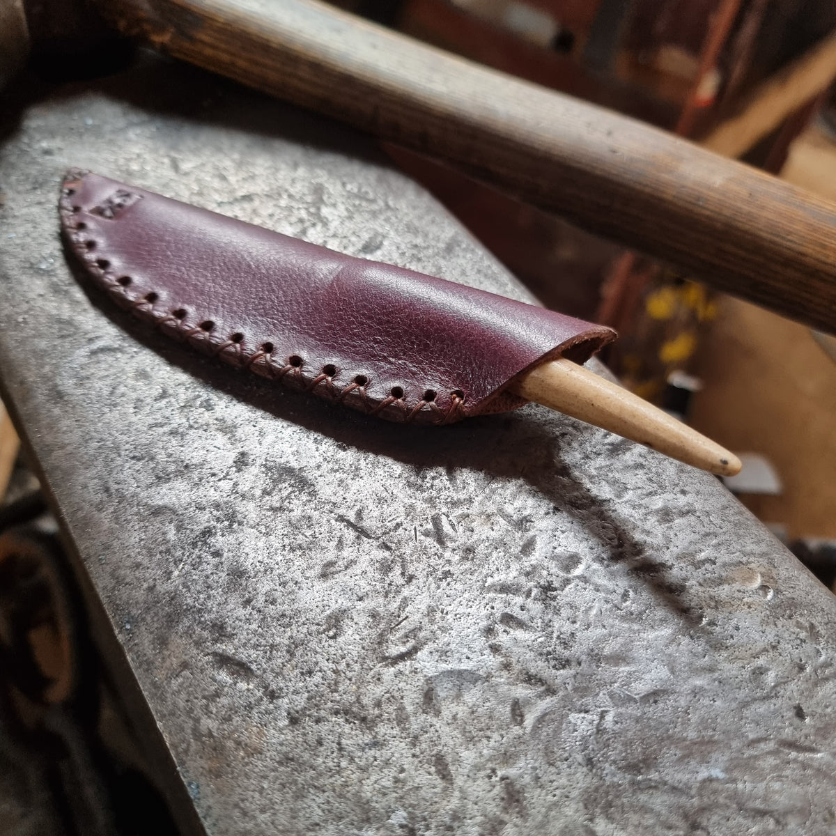 Small Hand-Forged Antler Handle Knife