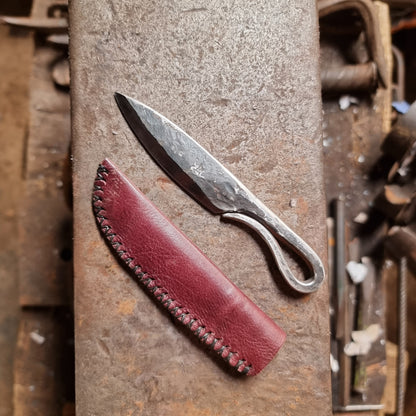 Small Hand-Forged Loop Handle Knife