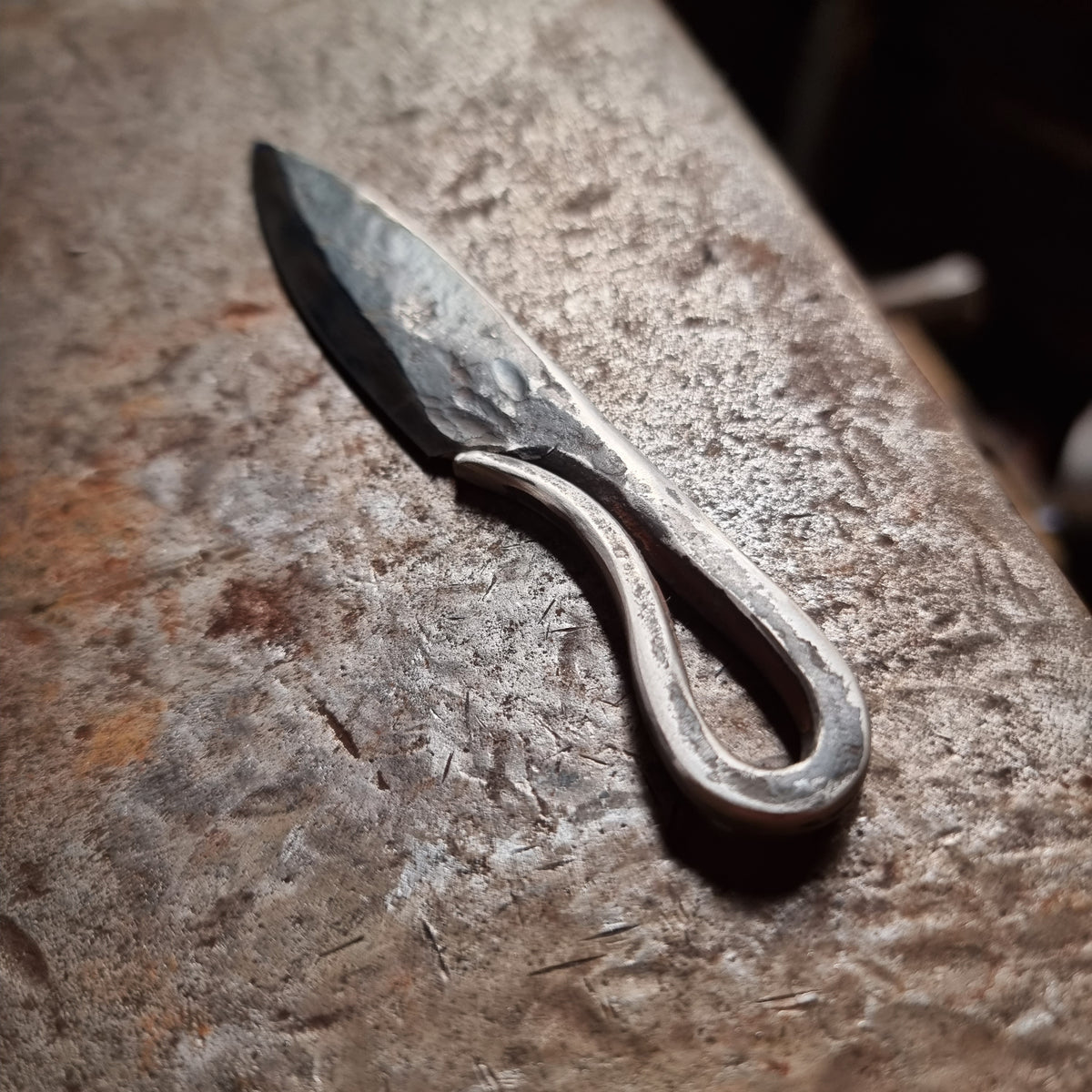 Small Hand-Forged Loop Handle Knife