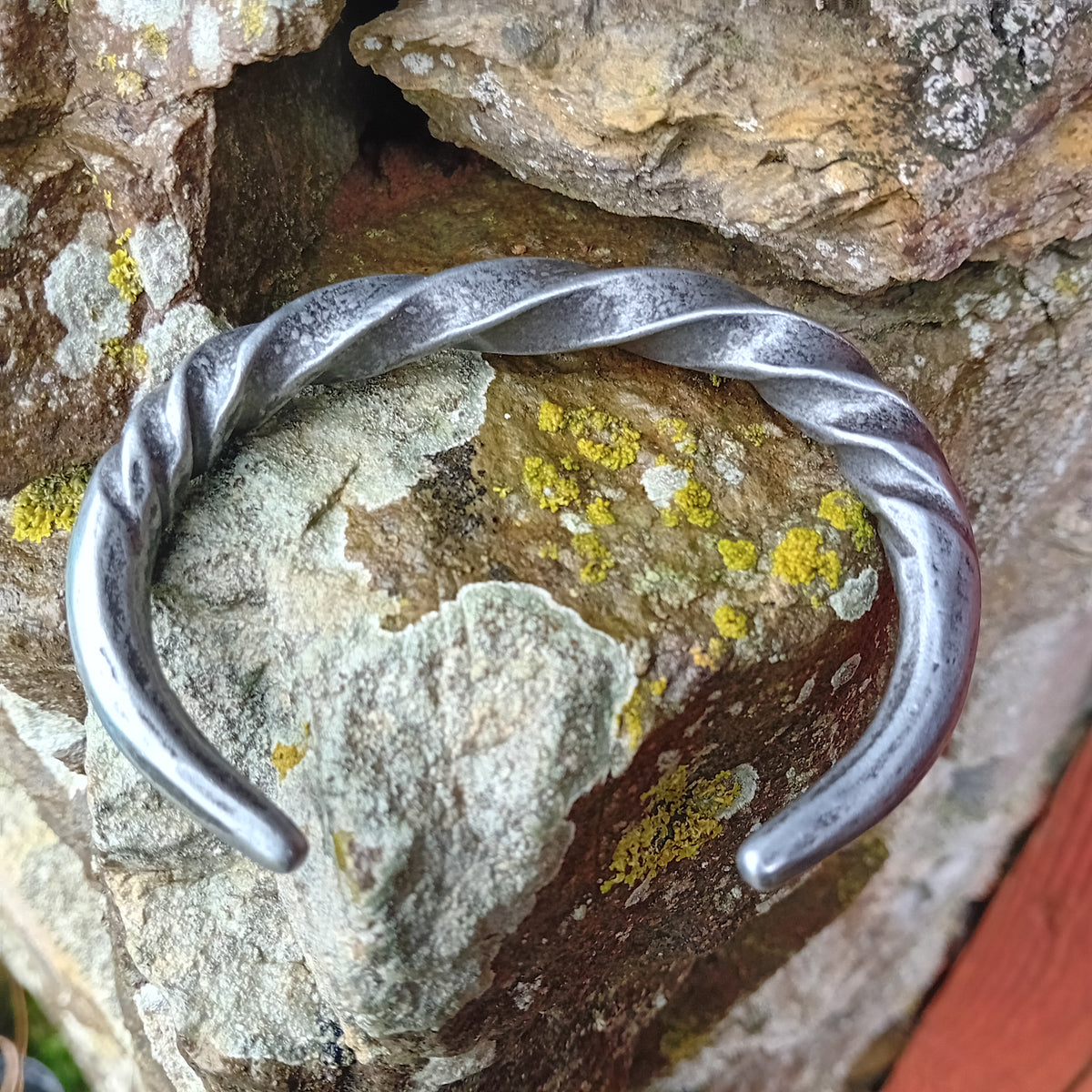 Hand-Forged Twisted Iron Bracelet