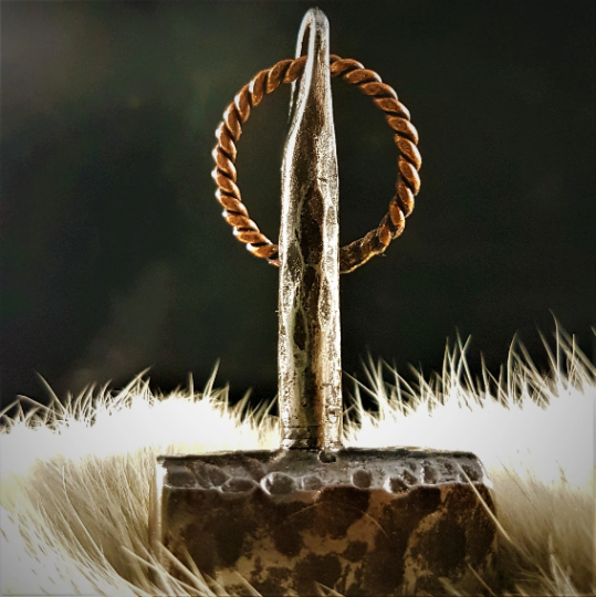 Hand-Forged Steel Thor's Hammer Pendant