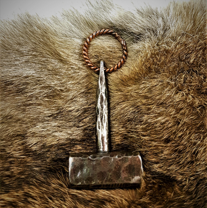 Hand-Forged Steel Thor's Hammer Pendant