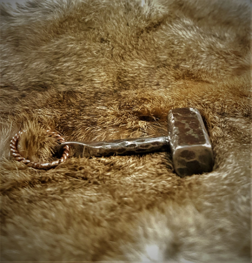 Hand-Forged Steel Thor's Hammer Pendant